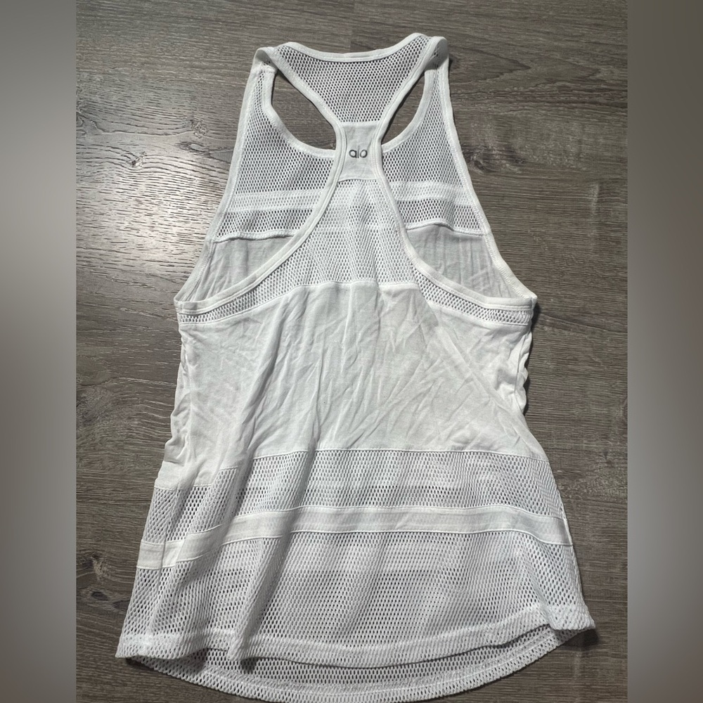 Alo White Athletic Tank - Picture 4 of 5